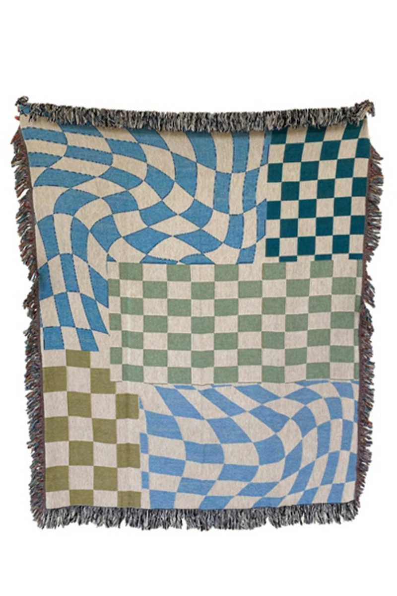 Clr Shop All Checks Out Woven Throw Blanket