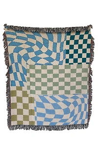 Clr Shop All Checks Out Woven Throw Blanket