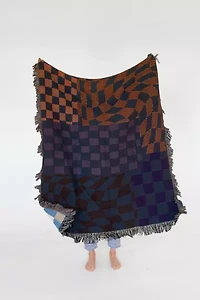 Clr Shop All Checks Out Woven Throw Blanket