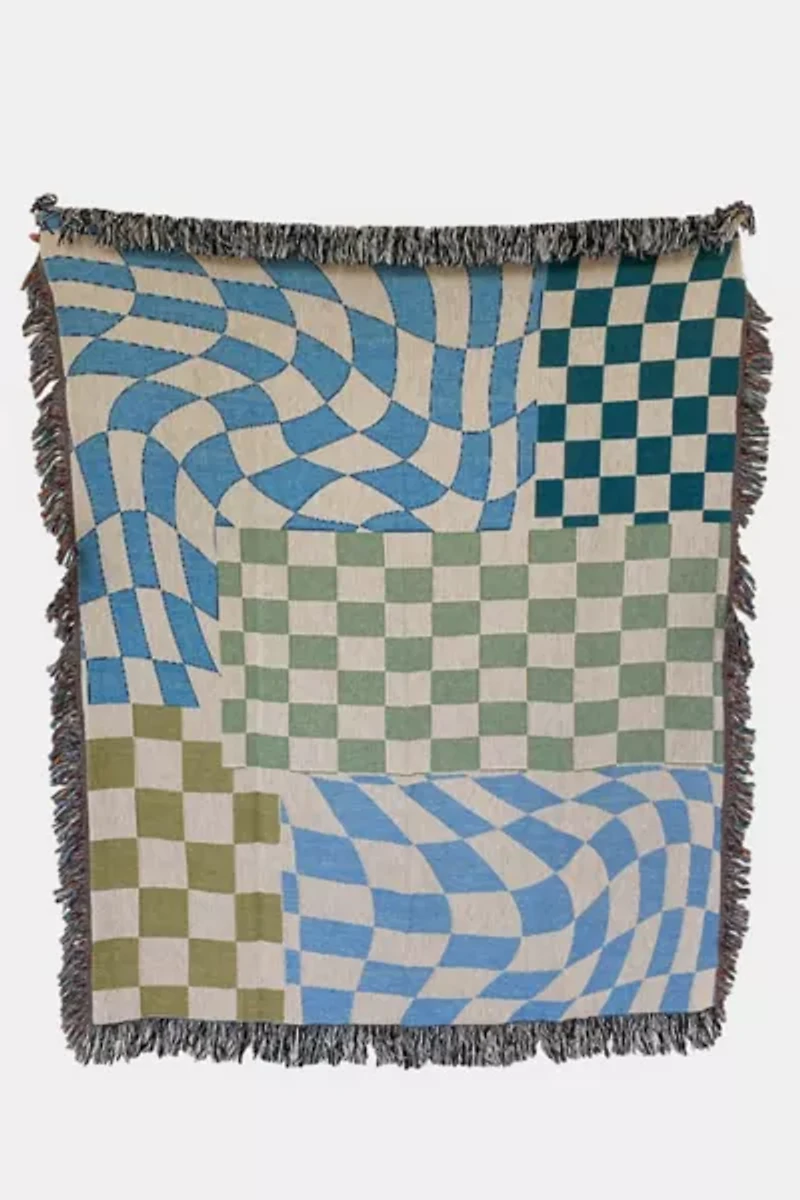 Clr Shop All Checks Out Woven Throw Blanket