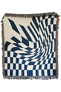 Clr Shop Groovy Grid Woven Throw Blanket