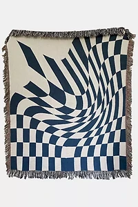 Clr Shop Groovy Grid Woven Throw Blanket