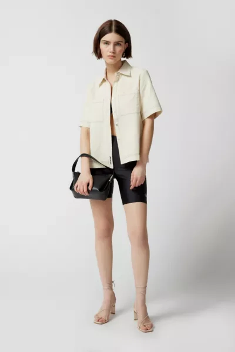 Find Me Now Hunter Contrast Stitch Button-Down Shirt