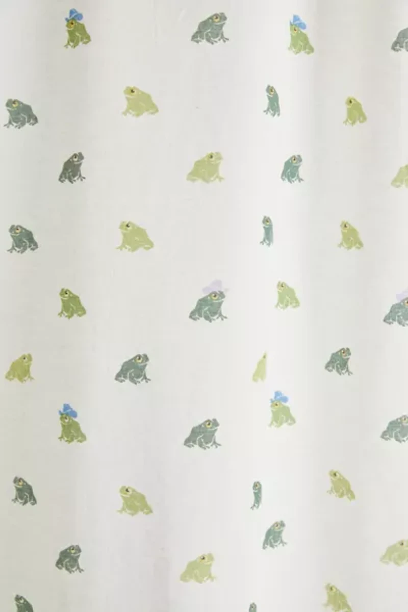 Cowboy Frog Patterned Shower Curtain