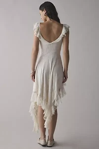 UO Hyacinth Lace Spliced Midi Dress