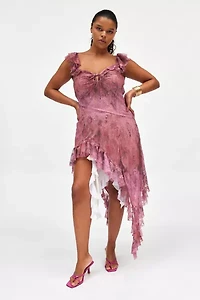 UO Hyacinth Lace Spliced Midi Dress