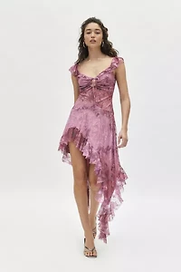 UO Hyacinth Lace Spliced Midi Dress