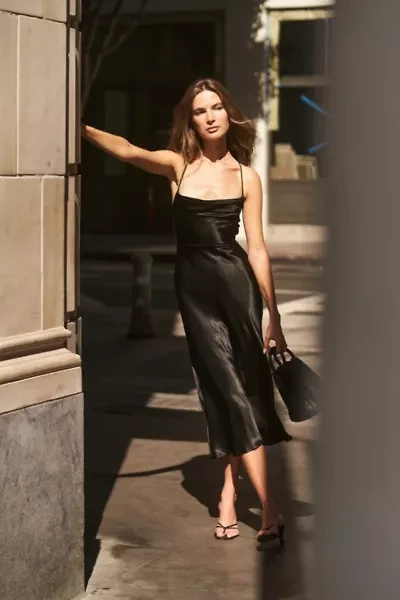 Whimsy + Row Camille Tencel Cowl Neck Dress