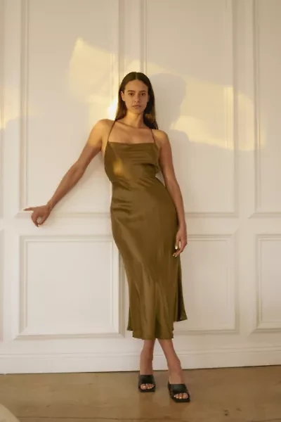Whimsy + Row Camille Tencel Cowl Neck Dress