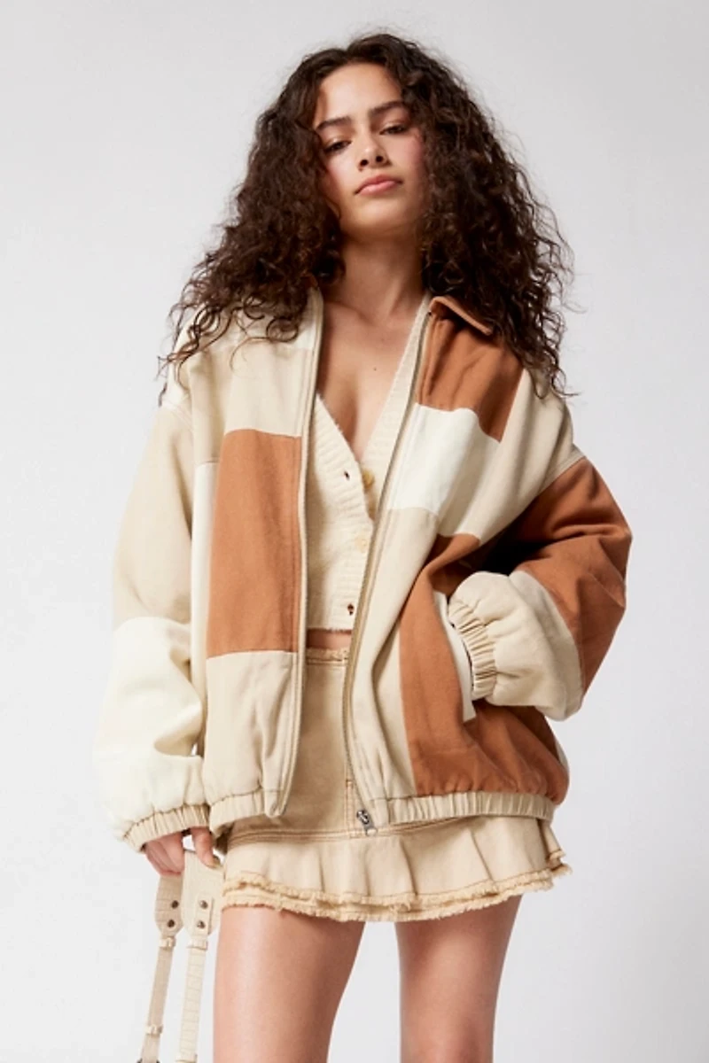 BDG Harrington Twill Patchwork Jacket