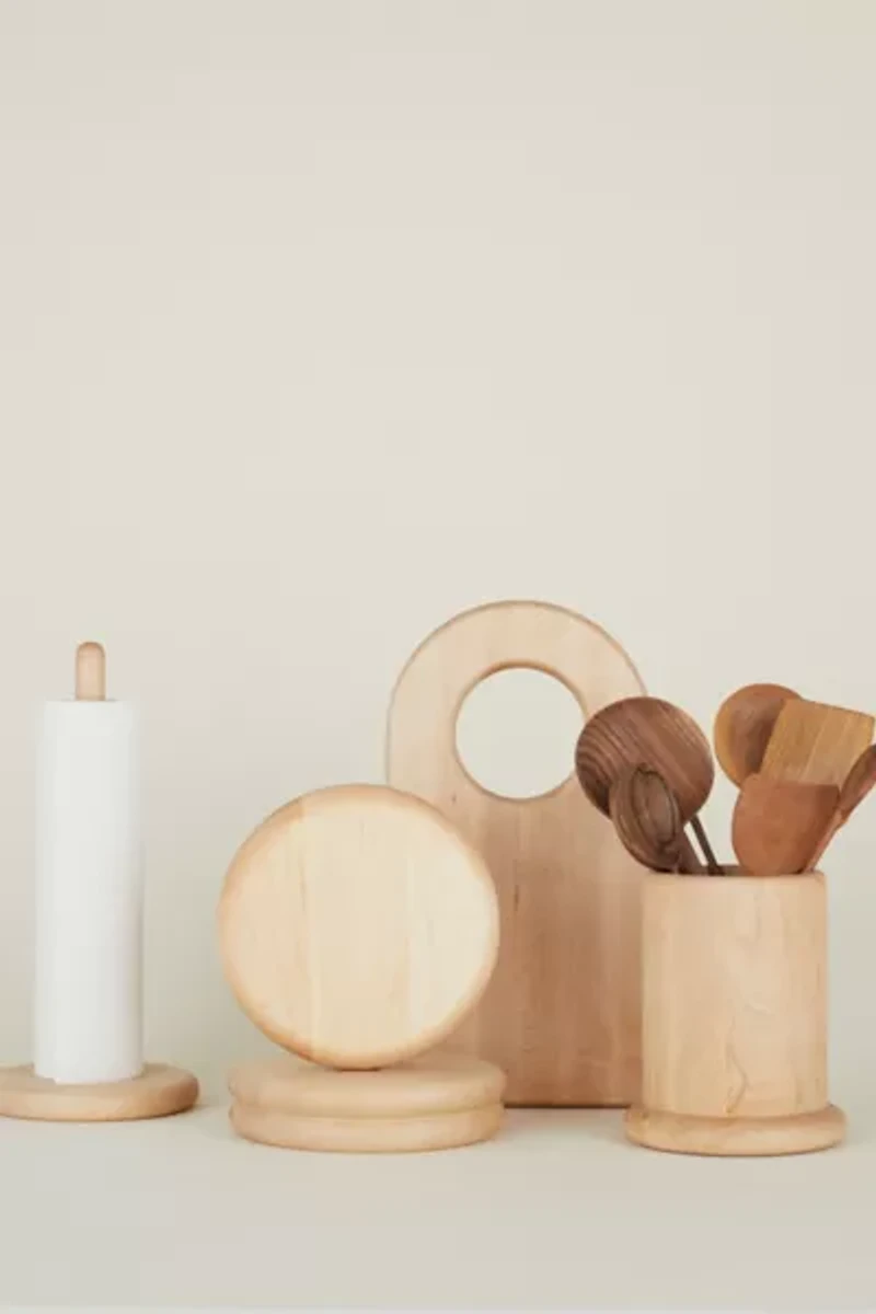 Hawkins New York Simple Maple Wood Paper Towel Holder