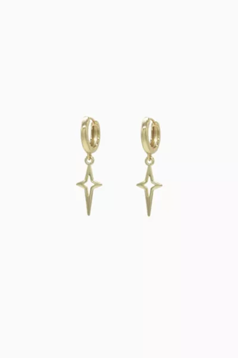 Velvet Luna Sparkle Charm Hoop Earrings