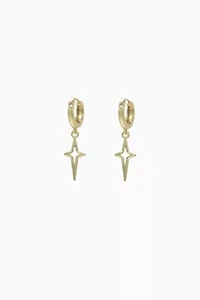Velvet Luna Sparkle Charm Hoop Earrings