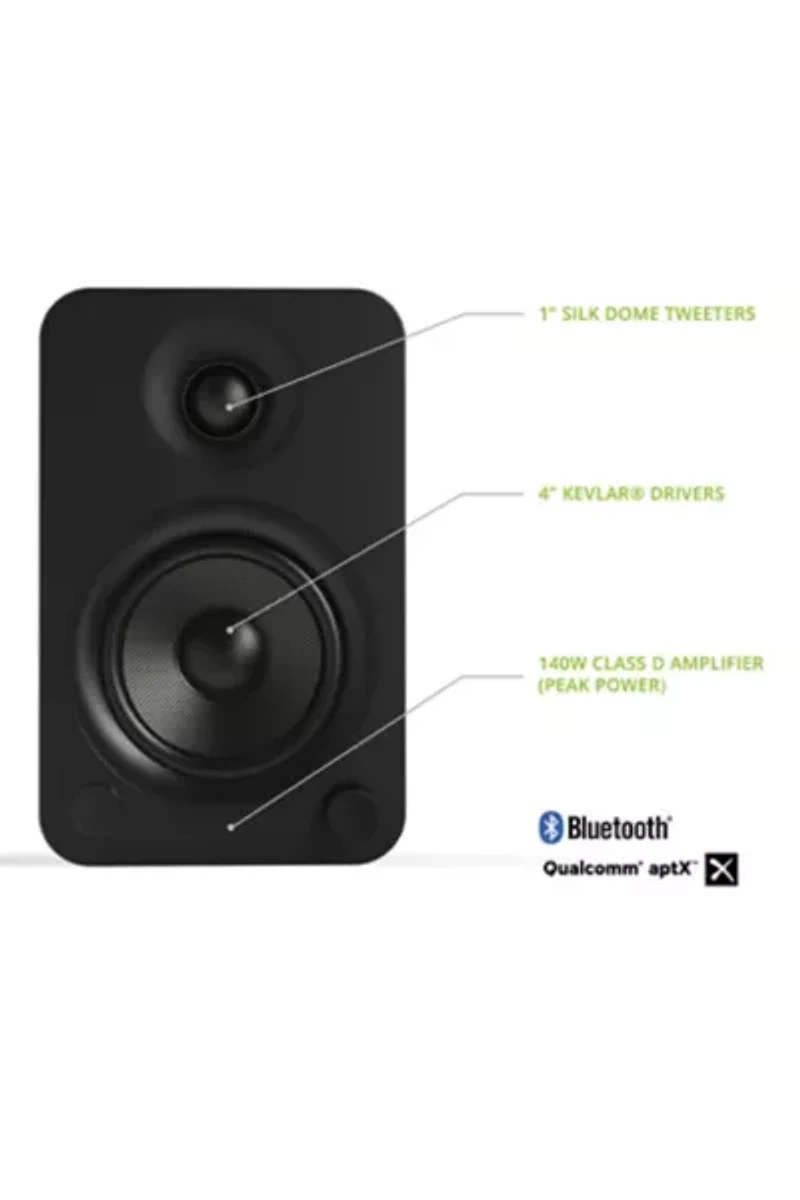 Kanto YU4 Powered Bluetooth Bookshelf Speakers - Pair