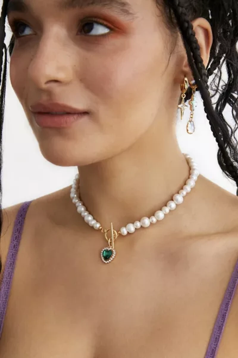 Velvet Luna Milena Freshwater Pearl Heart Necklace