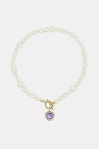 Velvet Luna Milena Freshwater Pearl Heart Necklace