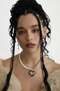Velvet Luna Y2k Dragon Eye Heart Necklace