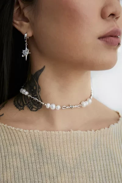 Velvet Luna Wire & Freshwater Pearl Choker