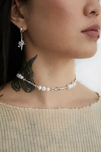 Velvet Luna Wire & Freshwater Pearl Choker