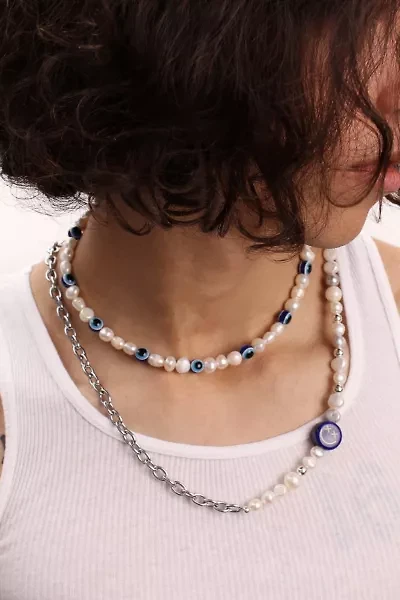 Velvet Luna Evil Eye Pearl Necklace