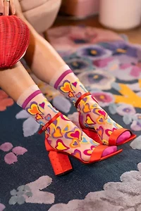 Sock Candy Y2K Hearts Sheer Sock