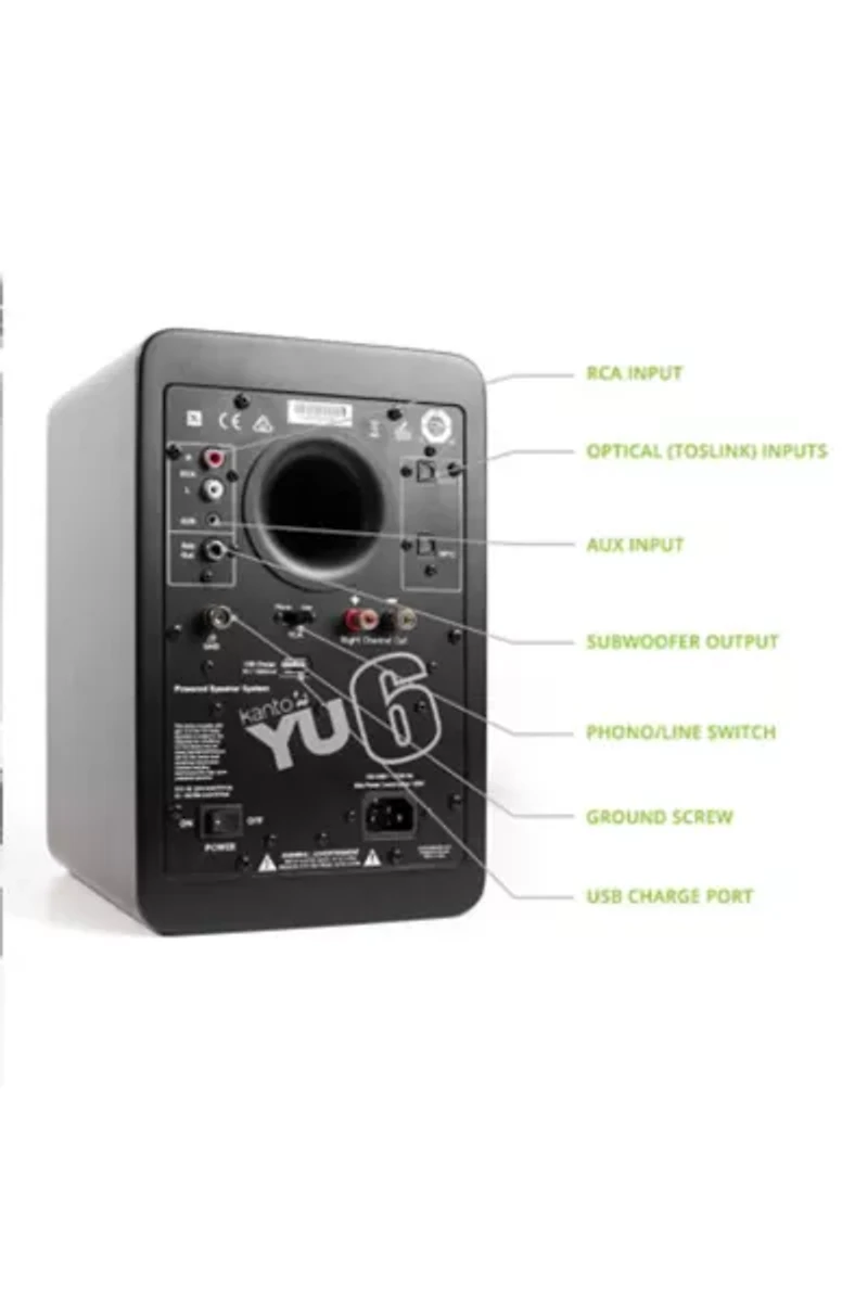 Kanto YU6 Powered Bluetooth Bookshelf Speaker Set