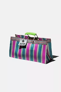 Puebco Wide Recycled Plastic Stripe Bag