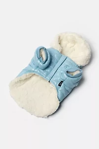 Silver Paw Dog Hooded Puffer Jacket