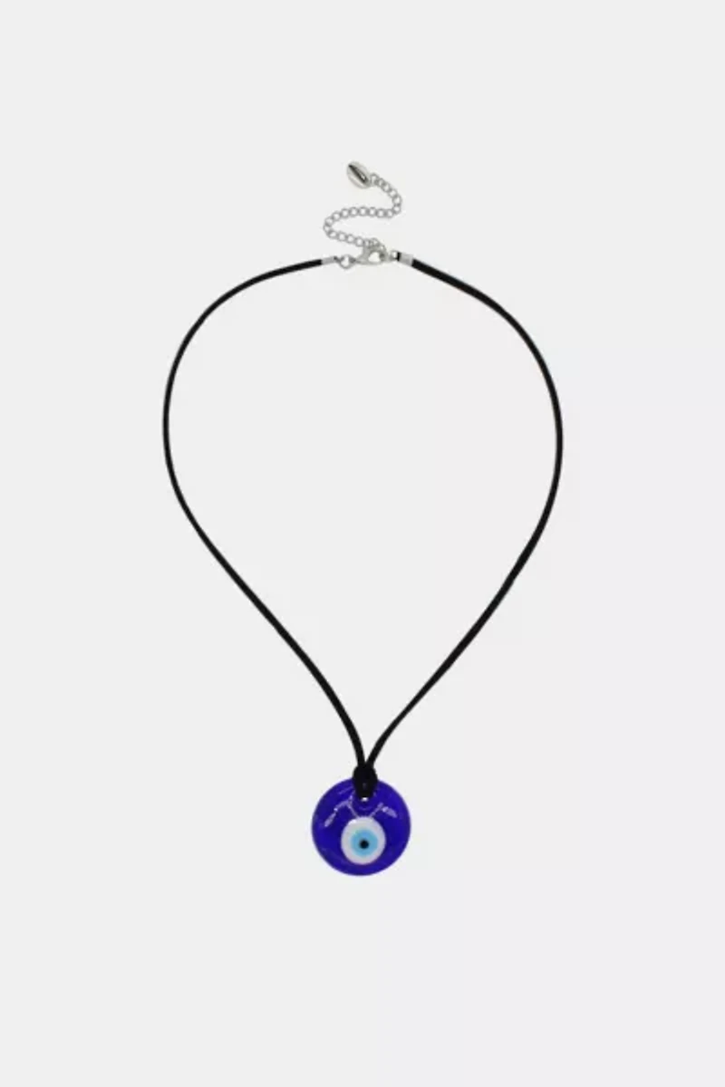 Velvet Luna Evil Eye Suede Cord Necklace