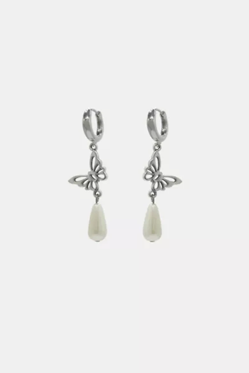 Velvet Luna Diana Butterfly Pearl Earrings
