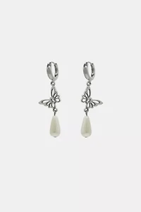 Velvet Luna Diana Butterfly Pearl Earrings