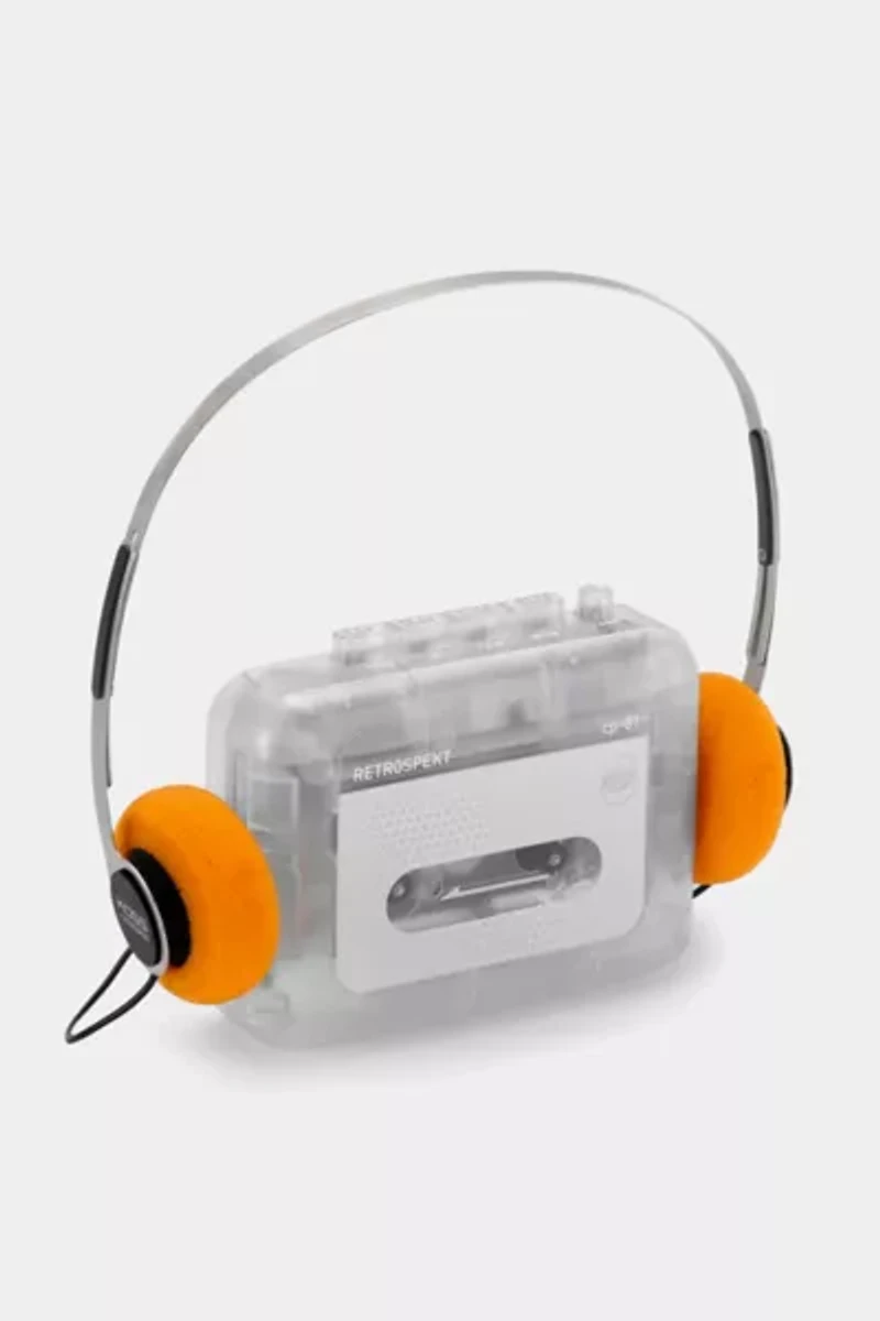 Retrospekt CP-81 Portable Cassette Player and Headphones Set