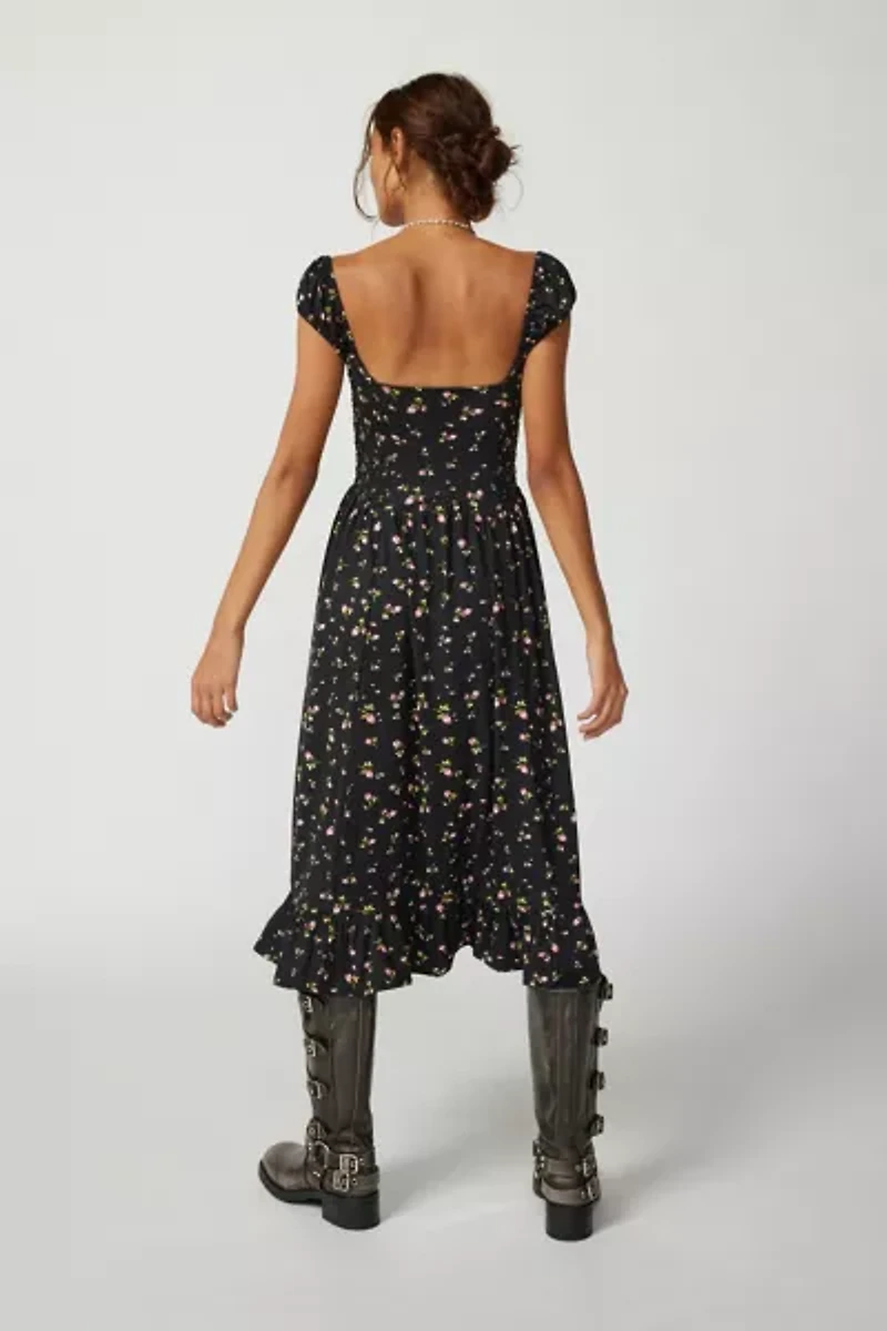 UO Elenor Printed Midi Dress