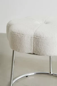 Ciara Flower Boucle Vanity Stool