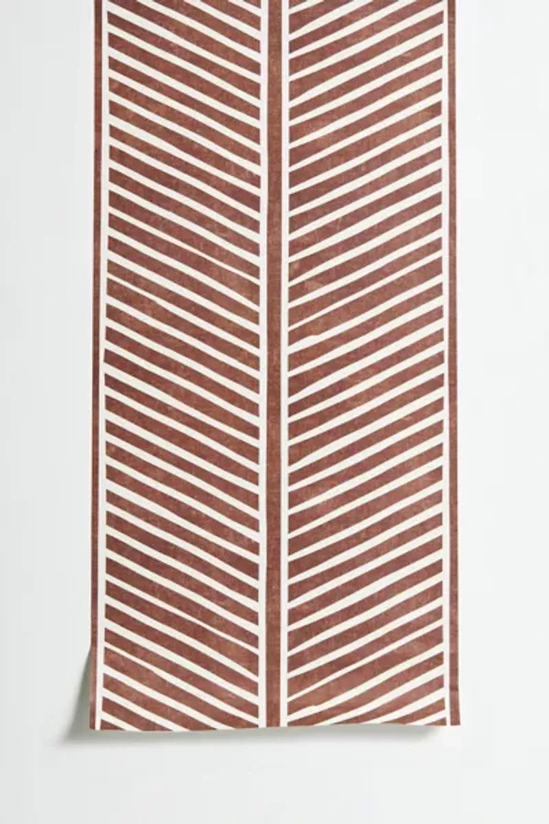 Little Arrow Design Co Chevron On Brandywine Removable Wallpaper