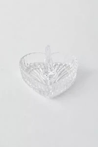 Glass Heart Ring Dish