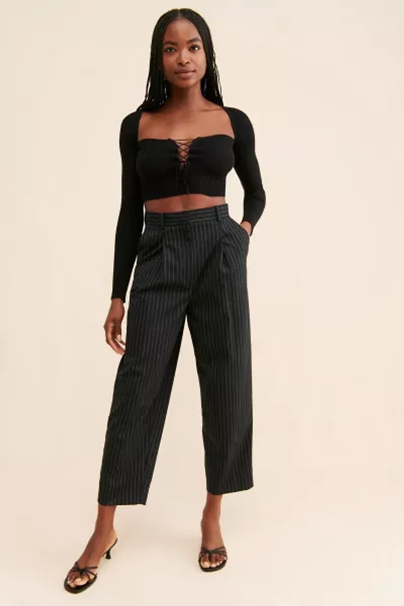 UO Elianna Lace-Up Sweater