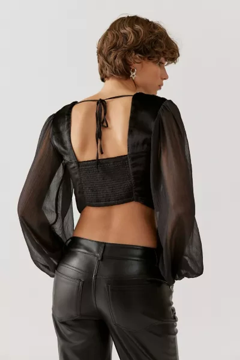 UO Peggy Velvet Bustier Top