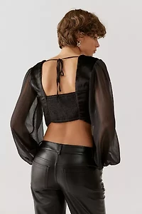 UO Peggy Velvet Bustier Top