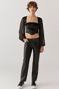 UO Peggy Velvet Bustier Top