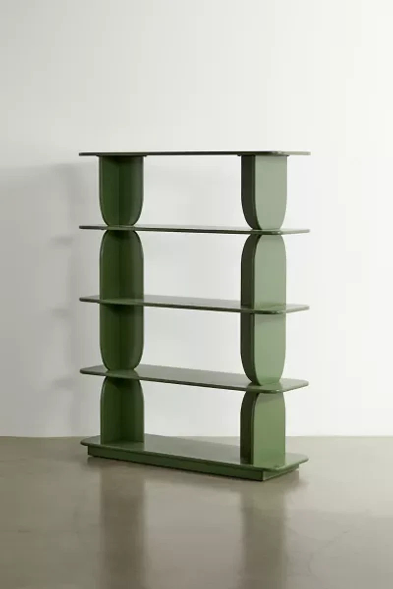 Silas Retro-Modern 5-Tier Bookshelf