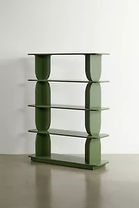 Silas Retro-Modern 5-Tier Bookshelf
