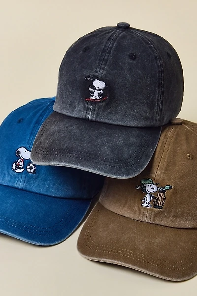 Peanuts Snoopy Embroidered Icon Washed Dad Hat