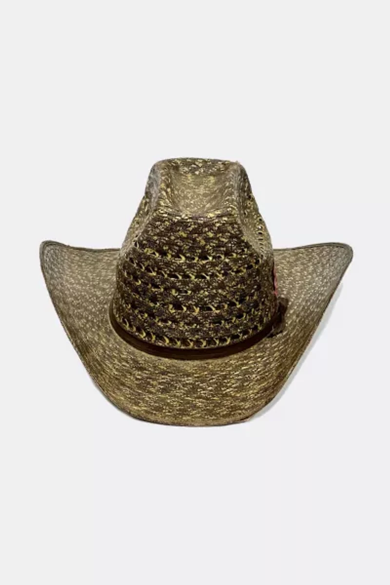 Vintage 1960’S Contrast Straw Cowboy Hat