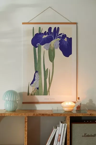 PSTR Studio Ohara Koson Blue Irises Frameless Art Print
