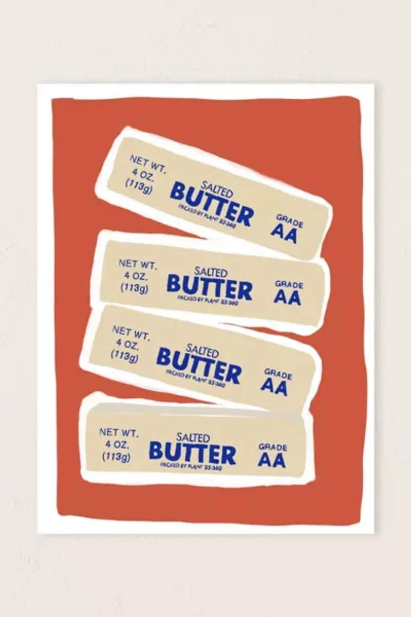 hiabbyhi Salted Butter Art Print