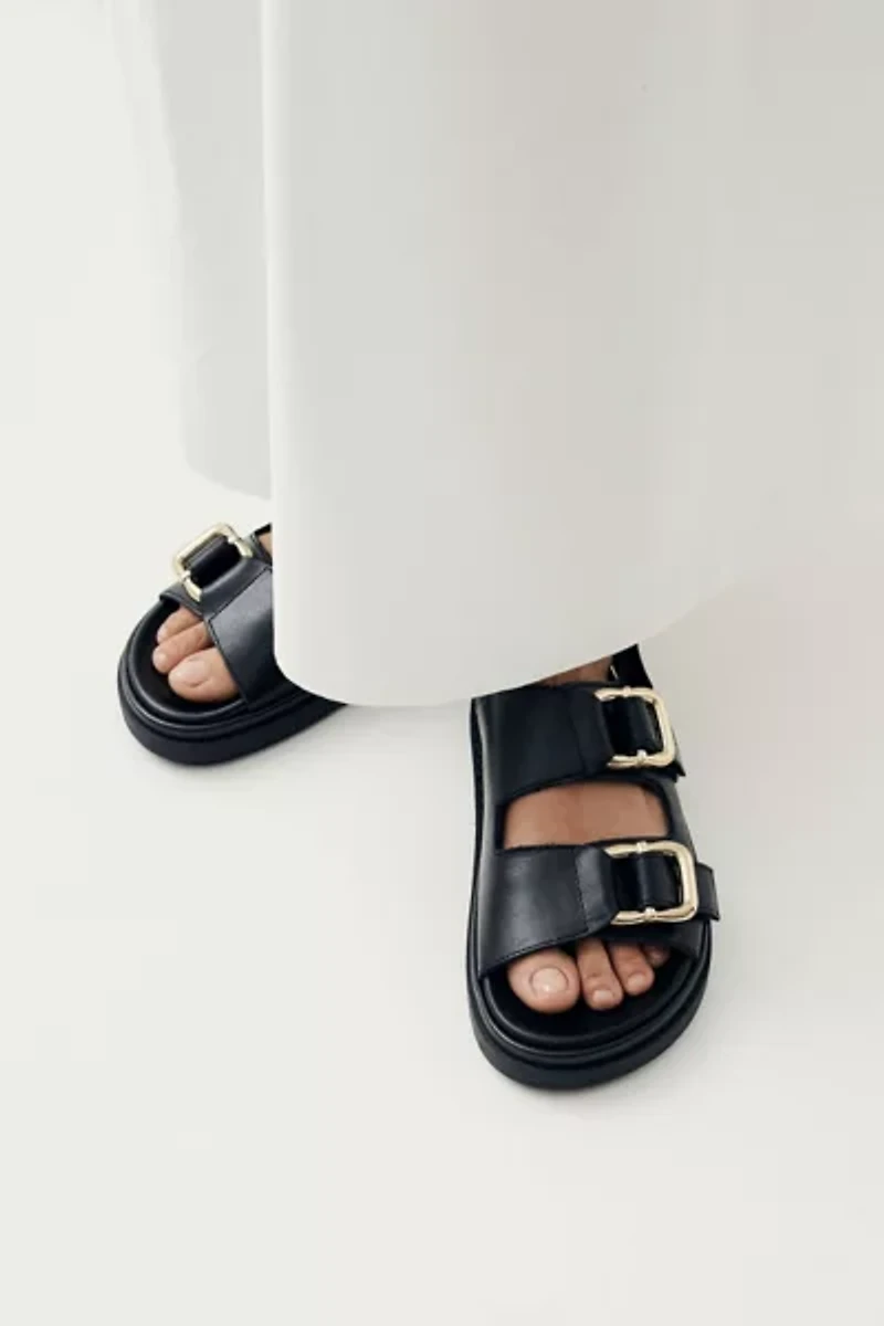 ALOHAS Harper Leather Slingback Buckled Sandal