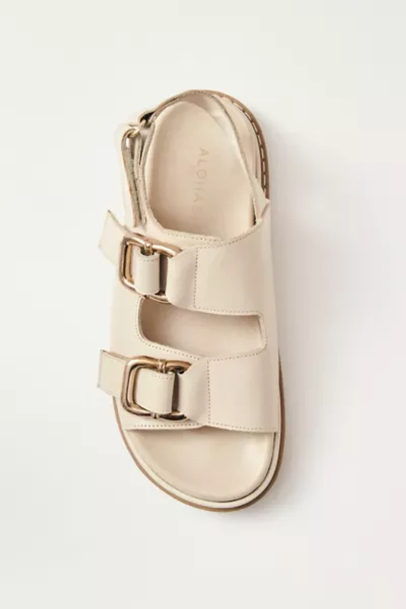 ALOHAS Harper Leather Slingback Buckled Sandal