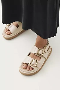 ALOHAS Harper Leather Slingback Buckled Sandal