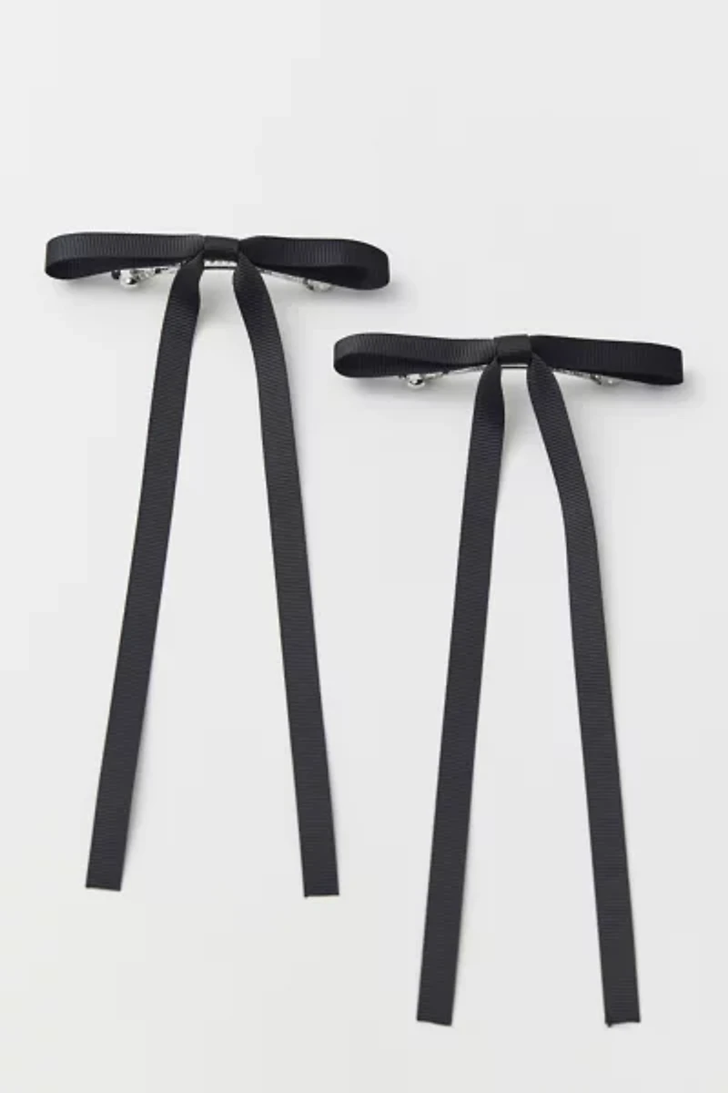Ribbon Hair Bow Barrette Set